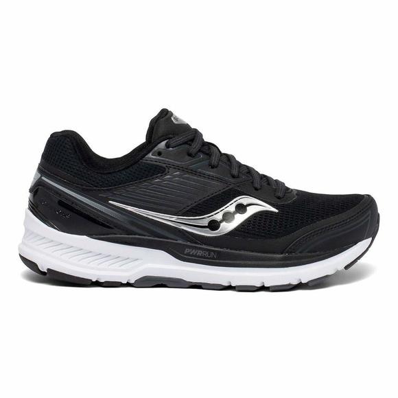 SAUCONY WOMEN'S ECHELON 8 RUNNING SHOE, BLACK/WHITE, 10 - Picture 3 of 6
